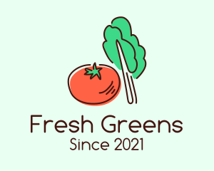 Tomato Lettuce Vegetable  logo design