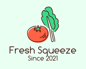 Tomato Lettuce Vegetable  logo design