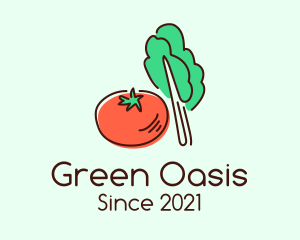 Tomato Lettuce Vegetable  logo design