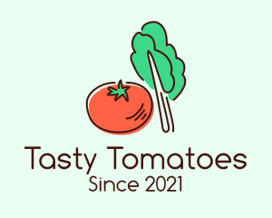 Tomato Lettuce Vegetable  logo design