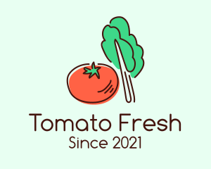 Tomato Lettuce Vegetable  logo design