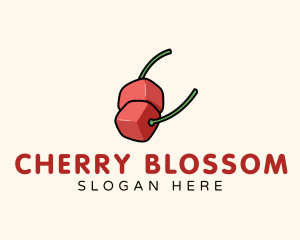 Cube Cherry Fruit logo