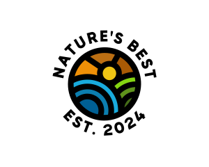 Nature Field Landscape  logo design