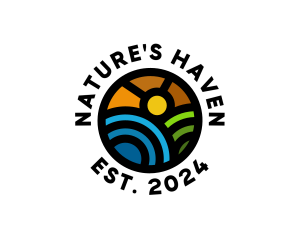 Nature Field Landscape  logo design