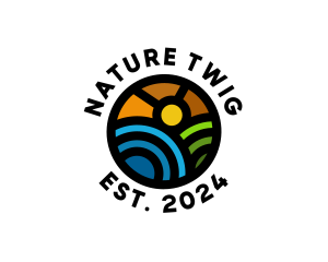 Nature Field Landscape  logo design