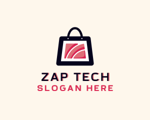 Wifi Tech Shopping logo design