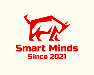 Red Minimalist Bull logo