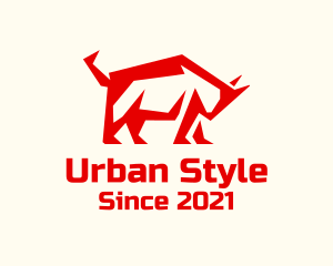 Red Minimalist Bull logo