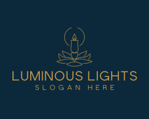 Candle Light Leaf logo design