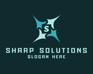 Sharp Pointed Star logo design