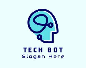 Artificial Intelligence Humanoid logo design