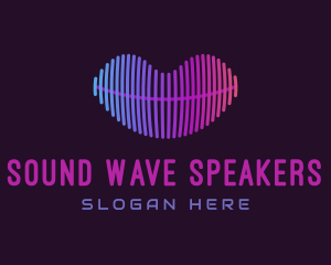 Sound Wave Lips logo design