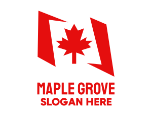 Canada Maple Flag  logo design