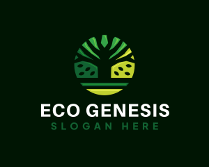 Organic Eco Tree logo design