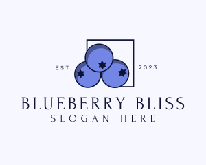 Fresh Blueberry Fruit logo design