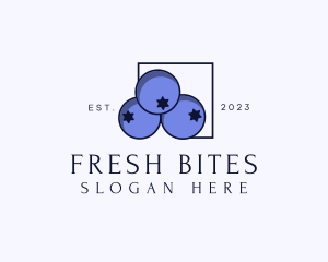 Fresh Blueberry Fruit logo design