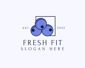 Fresh Blueberry Fruit logo design