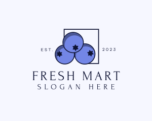 Fresh Blueberry Fruit logo design