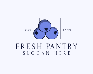 Fresh Blueberry Fruit logo design