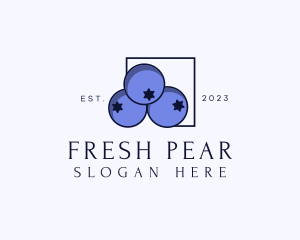 Fresh Blueberry Fruit logo design