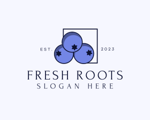 Fresh Blueberry Fruit logo design