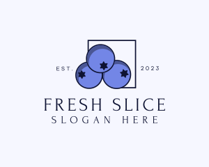 Fresh Blueberry Fruit logo design