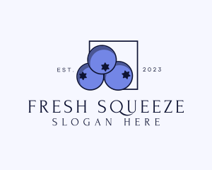 Fresh Blueberry Fruit logo design