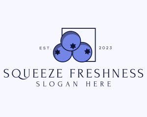 Fresh Blueberry Fruit logo design