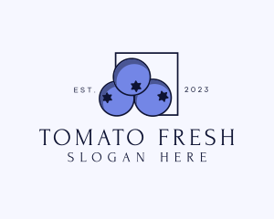 Fresh Blueberry Fruit logo design