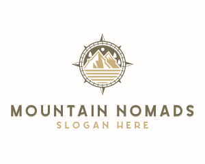 Mountain Compass Explorer Navigation  logo design