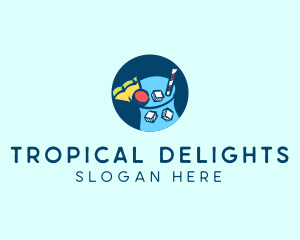 Tropical Party Drink logo design