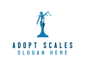 Scale of Justice Woman logo design