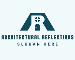 House Structure Letter AR logo design