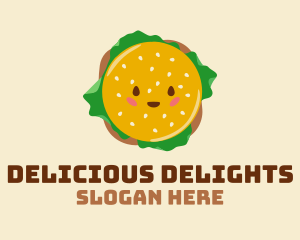 Happy Delicious Burger  logo design