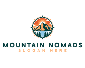 Mountain Compass Adventure logo design