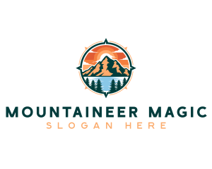 Mountain Compass Adventure logo design