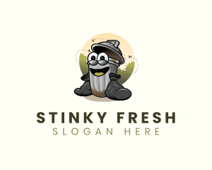 Garbage Trash Bin logo design