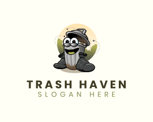 Garbage Trash Bin logo design