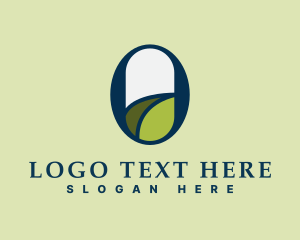 Organic Pill Letter O logo design