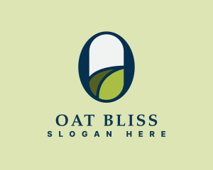 Organic Pill Letter O logo design