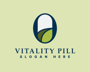 Organic Pill Letter O logo