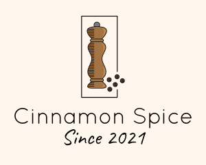 Pepper Mill Grinder logo design