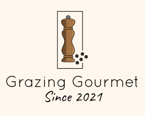 Pepper Mill Grinder logo design