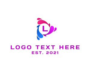 Graphics - Multicolor Play Button logo design