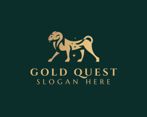 Elegant Gold Lion logo design