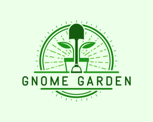 Plant Shovel Gardening logo design