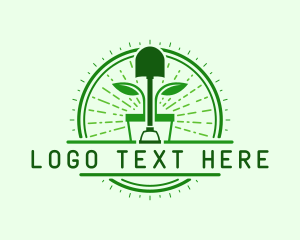 Vegetables - Plant Shovel Gardening logo design