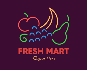 Neon Fresh Fruits logo