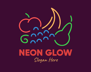 Neon Fresh Fruits logo