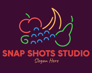 Neon Fresh Fruits logo